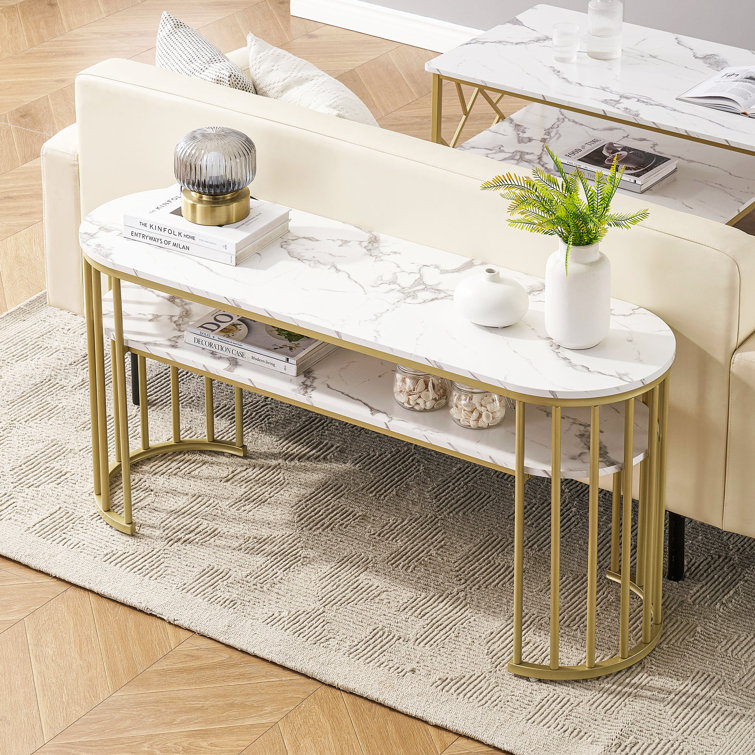 Gold console on sale table wayfair